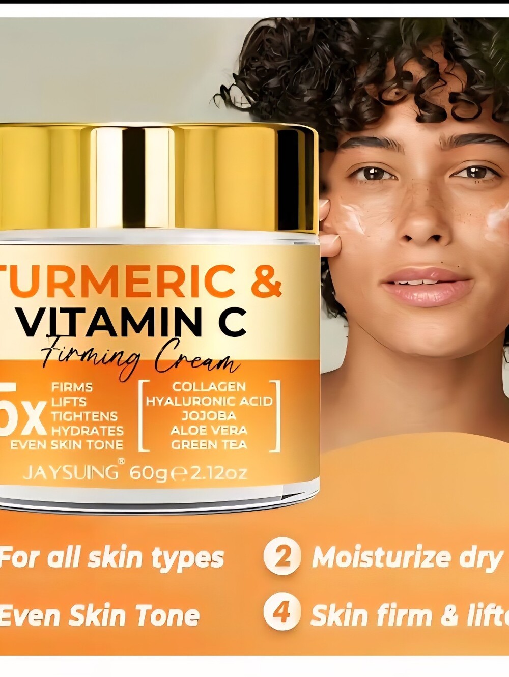 Turmeric & Vitamin C Firming Cream 5xFirms Lifts Tightens Hydrates Even Skin